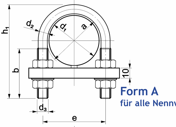 Technische Zeichnung Technische Zeichnung Bügelschraube