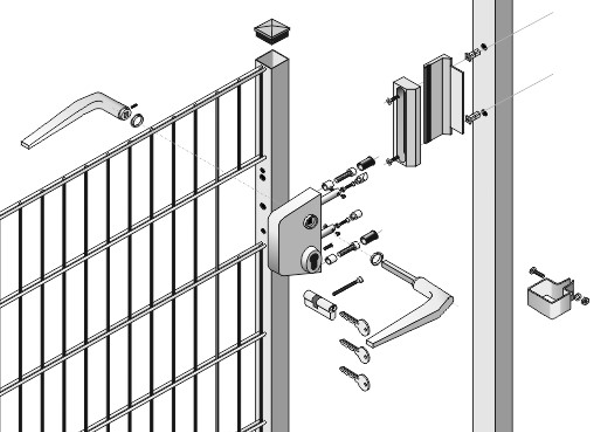 Technische Darstellung Zaun Technische Darstellung Zaun Tor