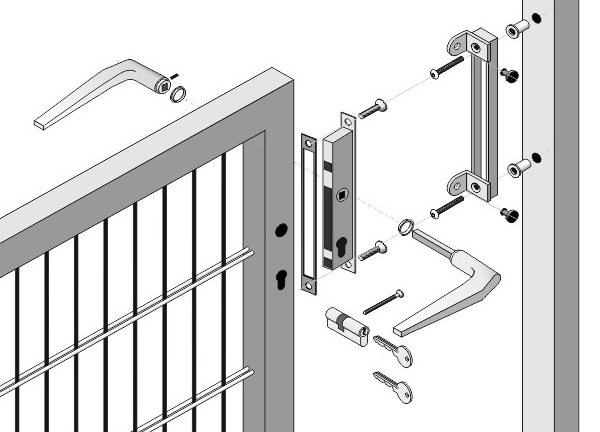Technische Darstellung Zauntor Technische Darstellung Zauntor